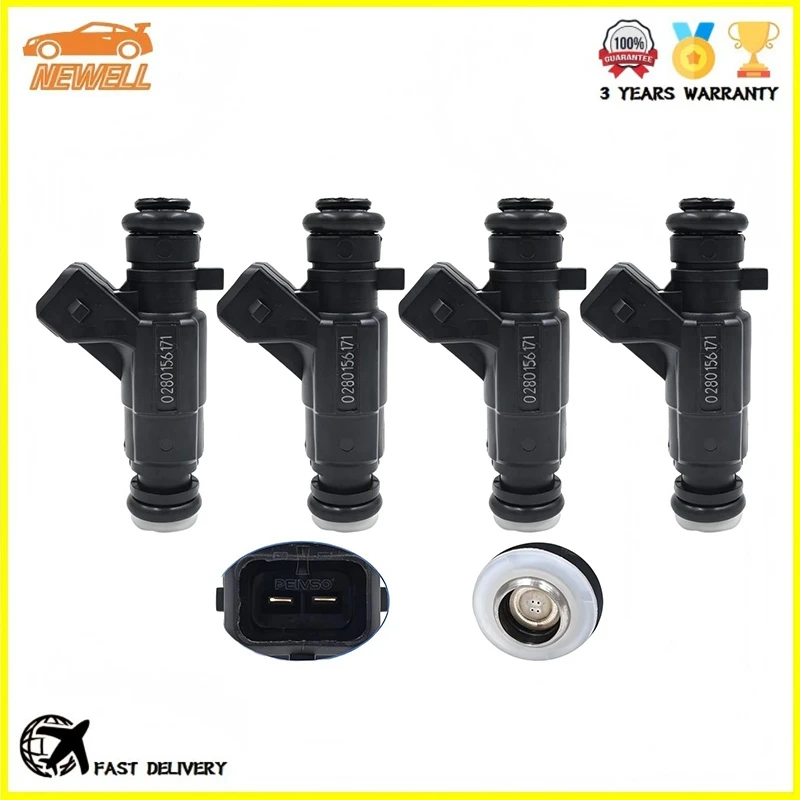 4pcs 0280156171 Fuel Injector For Chang'an Star Wuling Light 474 Dongfeng Xiaokang DFSK K07 K17 V07S V27 C37 1.3L