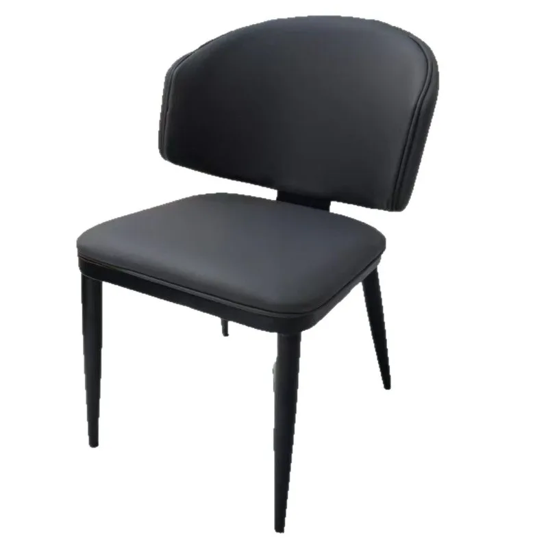 

Italian style leather light luxury simple style single seat