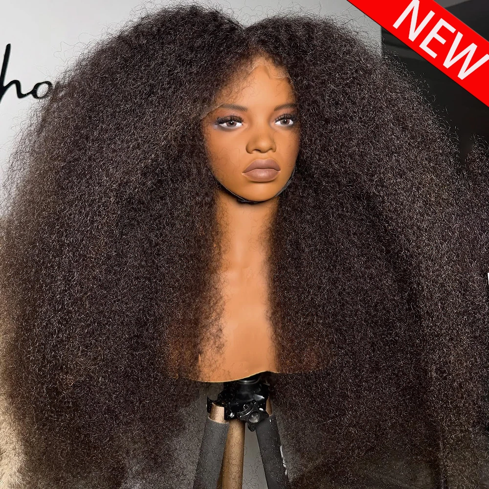 

Wear And Go Glueless Lace Front Wigs Human Hair Afro Kinky Curly 450 High Density 13x6 HD Lace Frontal Wig Pre Plucked For Women