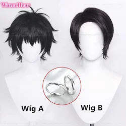 W magazynie Yuta Okkotsu Peruka syntetyczna Anime 2 style 30 cm Czarne peruki do cosplay i pierścień Odporne na ciepło włosy Peruki imprezowe + Czapka z peruką