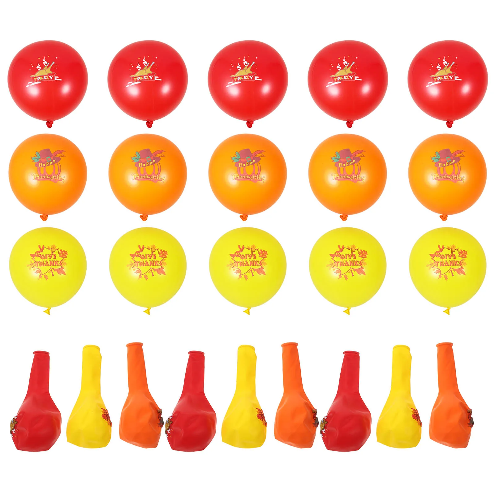 

30pcs Turkey Balloons Fall Balloon Fall Decorations Thanksgiving Party Supplies Latex Balloons Red Yellow