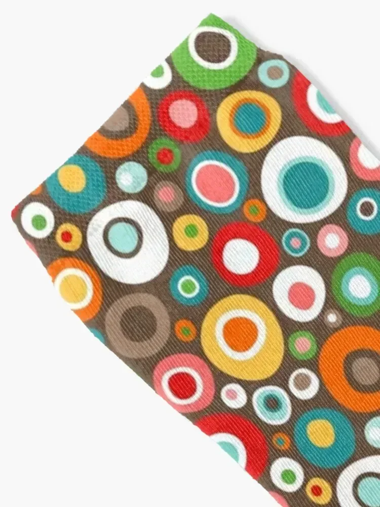 Colorful Mid Century Modern Geometric Abstract Socks winter thermal Non-slip bright garter Toe sports Ladies Socks Men's