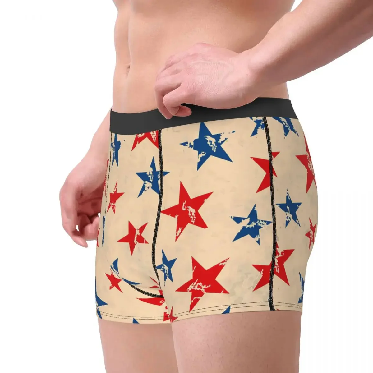 Seamless Pattern For 4th Of July,independence Day Underpants Breathbale Panties Male Underwear Print Shorts Boxer Briefs