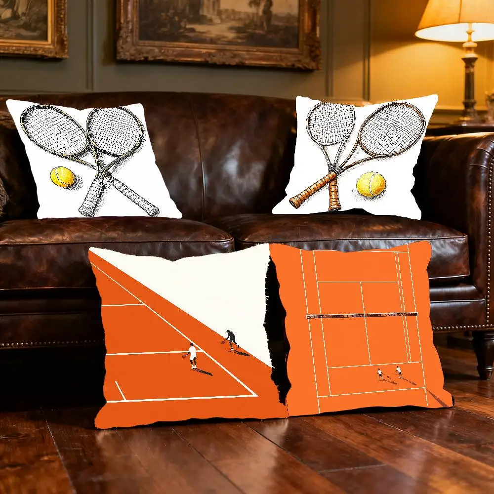 Tennis Sports Pillow Case Cushion Cover Polyester Pillowcase Decorative Sofa Cushion Pillowcase Home Decor