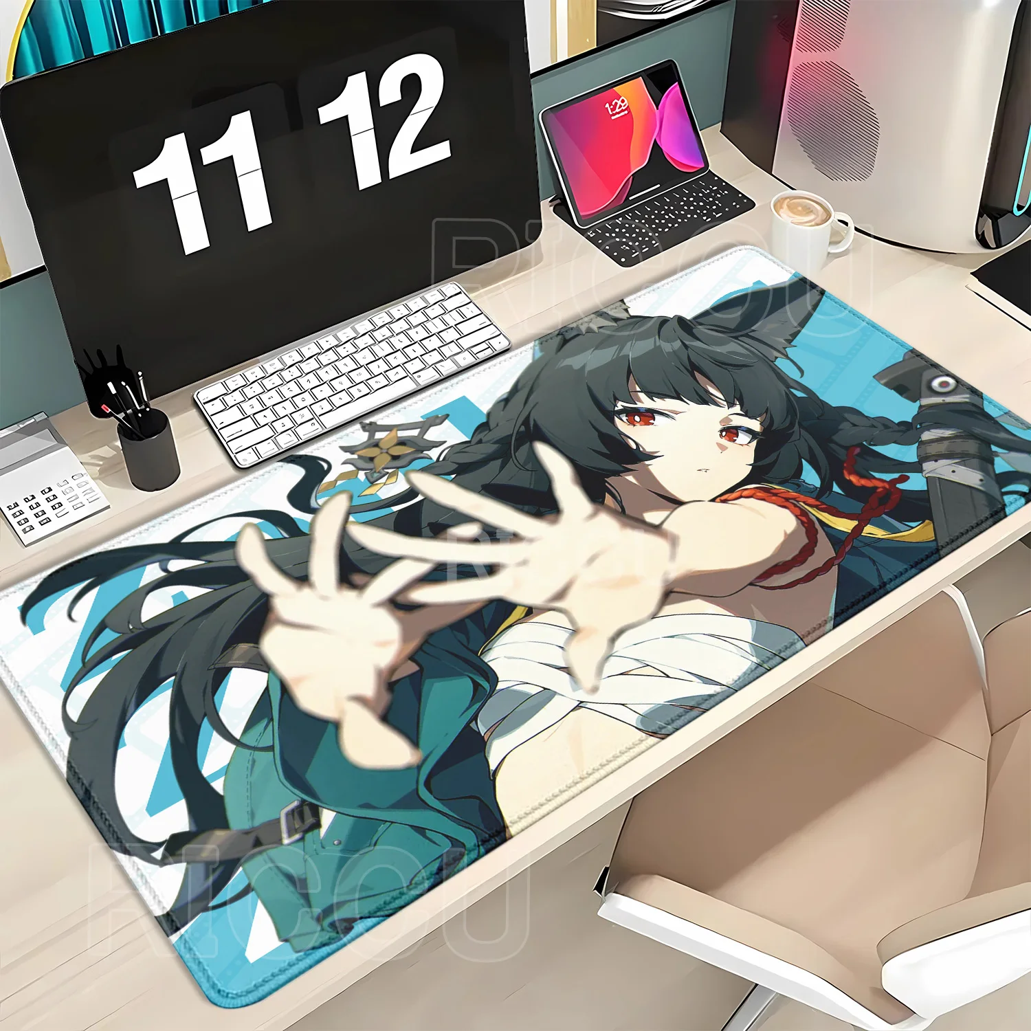 Gaming MousePad Hoshimi Miyabi Ye Shunguang Evelyn Ellen Zenless Zone Zero ZZZ Keyboard DeskMat Anime Girl HD Printing  Mousepad