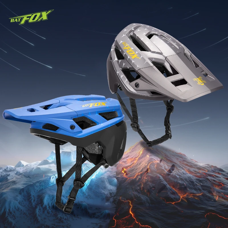 

BATFOX MTB Mountain Bike Helmet Men Women Integrated Molding Speedframe Lightweight Shockproof Off-Road Riding Bicycle Gear
