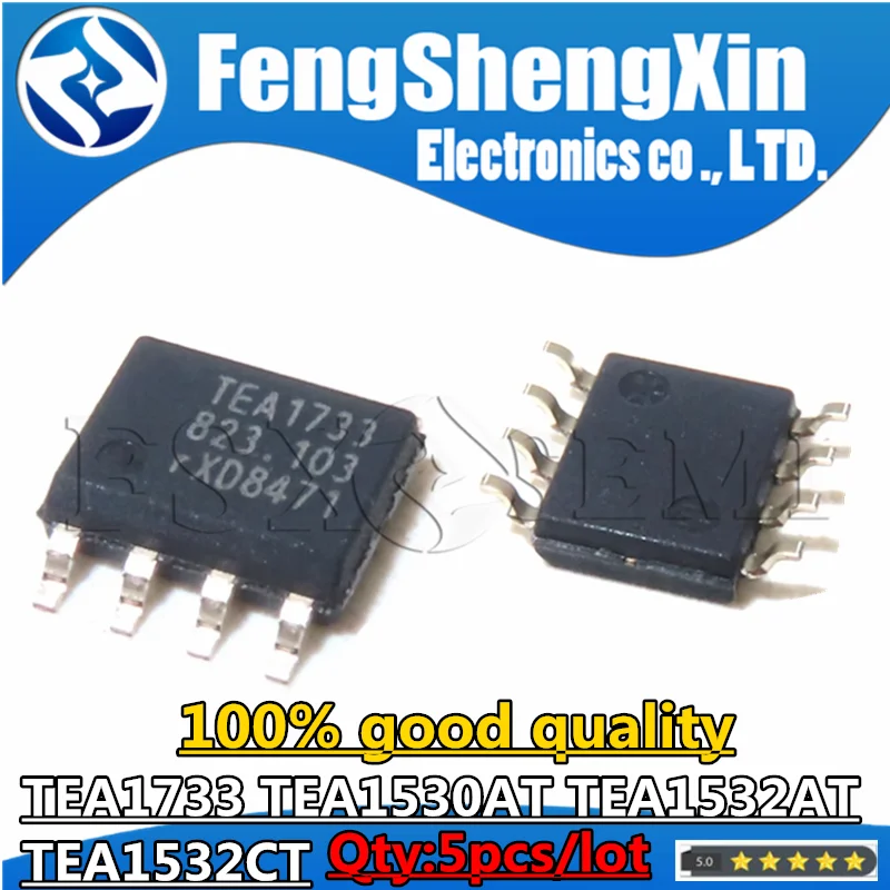 5pcs TEA1733 TEA1530AT TEA1532AT TEA1532CT TEA1733T EA1530A EA1532A EA1532C E1530 TEA1532A TEA1532C TEA1530A SOP8 Chips