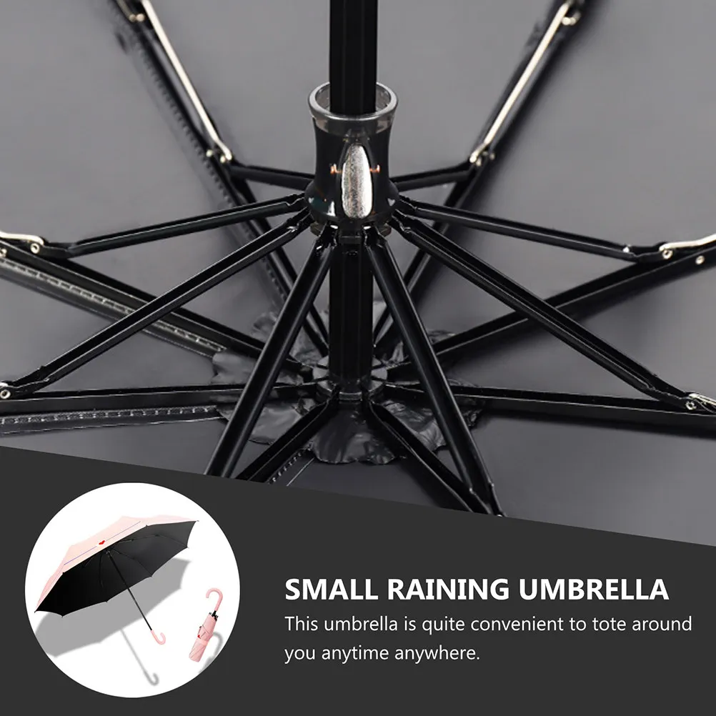 

Sunshade Umbrella Japanese Style U-Shape Handle Waterproof Uv Protection Folding Travel Raining Umbrella Compact Lightweight