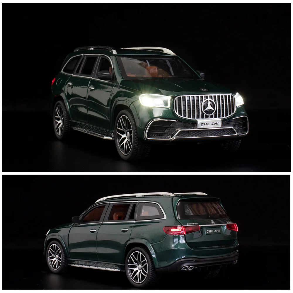 1:24 Mercedes-Benz GLS63 AMG Alloy Model Car Simulation Miniature Metal Vehicle Luxury SUV for Children Toys for Boys A395