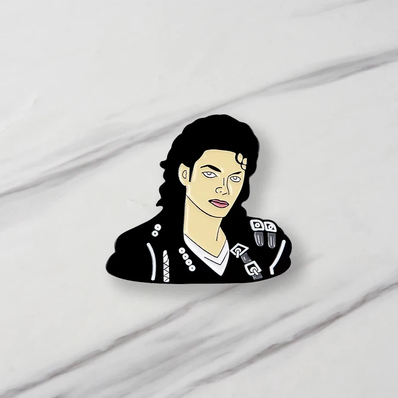 Lapel Pin Michael Joseph Jackson Button Pin Clothes Badge Punk Vintage Jewelry Gift For Friends Who Likes Music