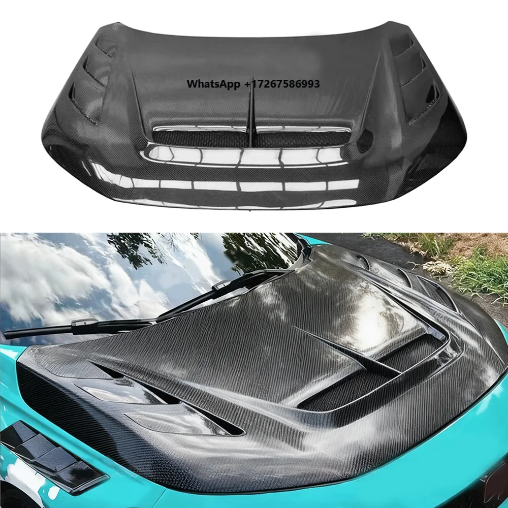 

Getan V Style New Carbon Fiber High Polished Front Vented Hood Bonnet for for FL5 TYPE-R 2017-2020 Engine Fitment Tested
