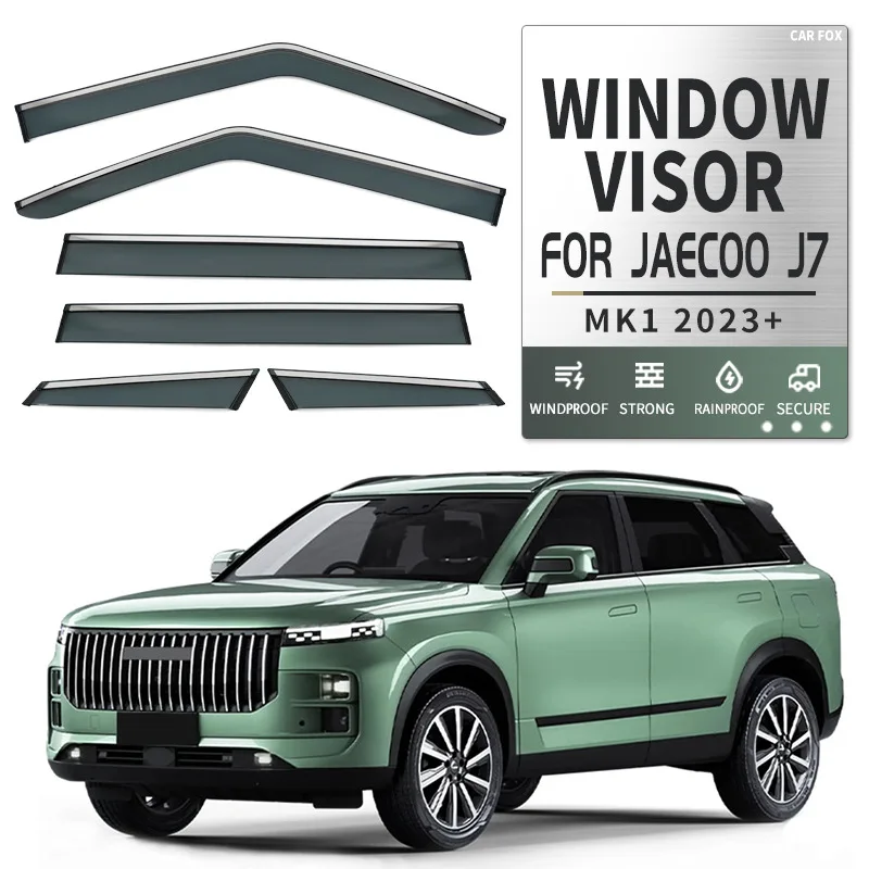 4/6Pcs Window Visor Rain Guard Wind Deflector For Jaecoo J7 T1EJ 2023 SUV Side Window Vent Sun Shade Car Exterior Accessories