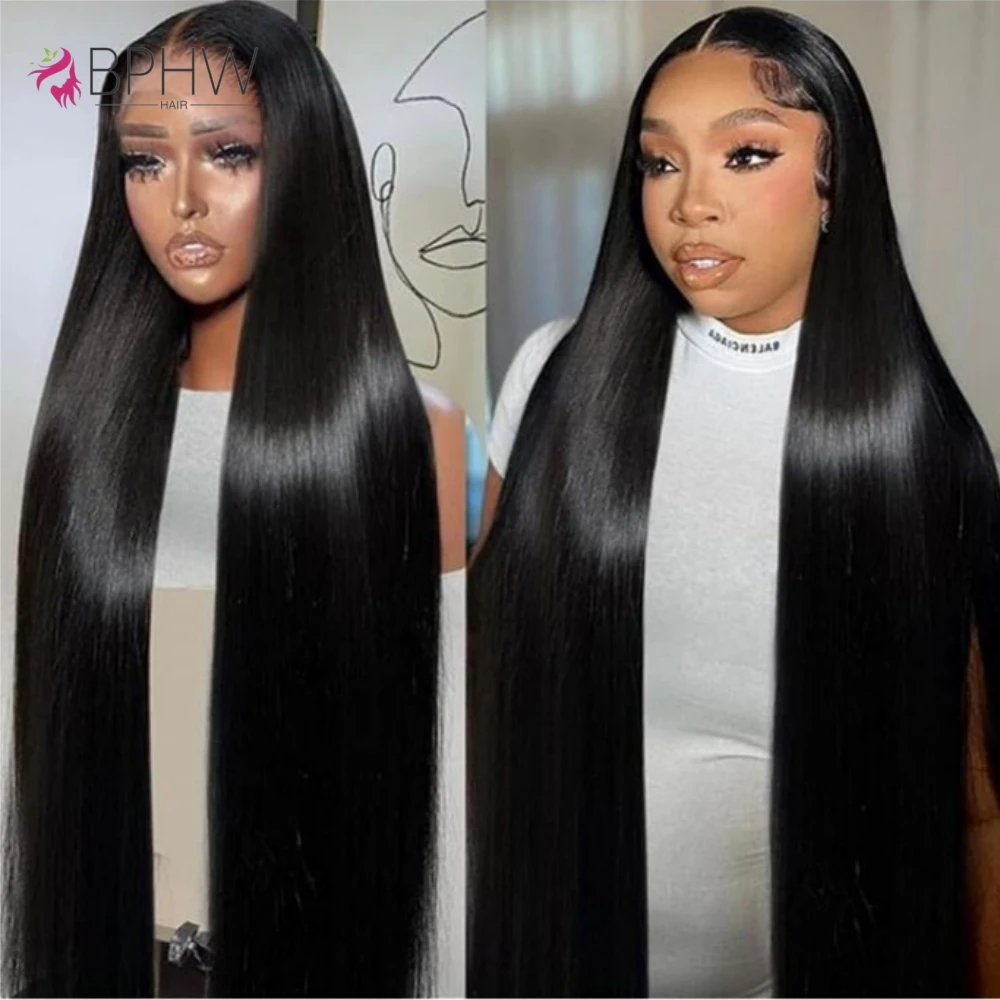 

Long Inch 13x4 HD Lace Front Wig Brazilian Straight Human Hair Wig For Women 200 Density 13x4 Transparent Lace Frontal Wig BPHW