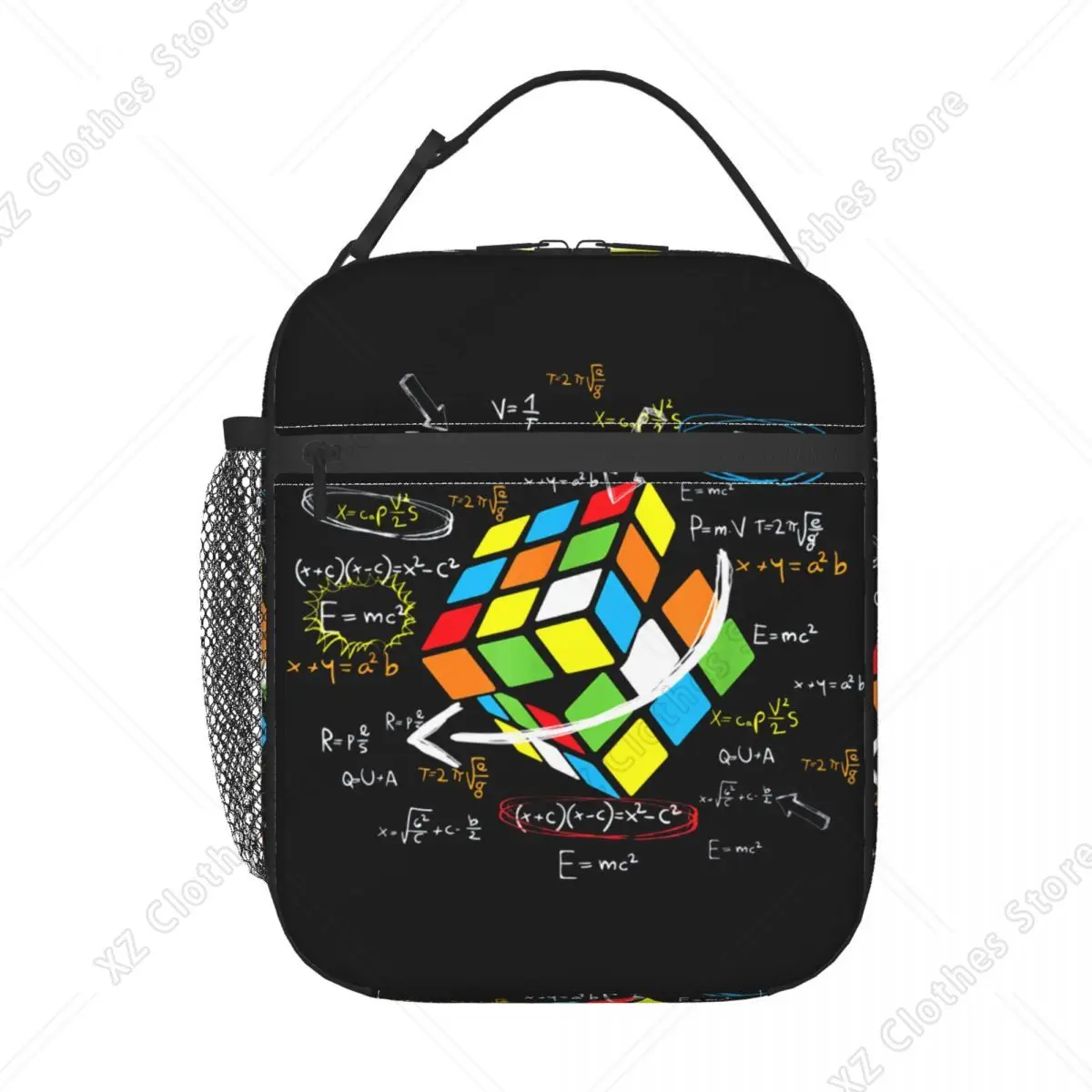 Math Rubik Rubix Rubiks Player Cube Math Lovers Insulated Lunch Bag Women Portable Thermal Cooler Lunch Box Office Picnic Travel