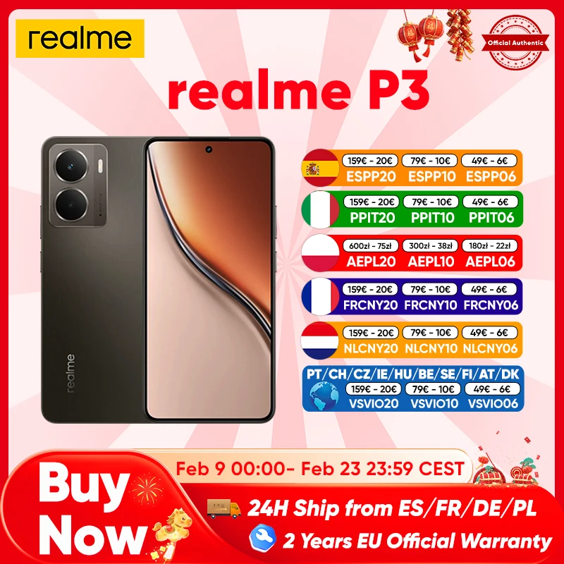Viedtālrunis realme P3 5G Snapdragon 6 Gen4 120Hz 5260mAh