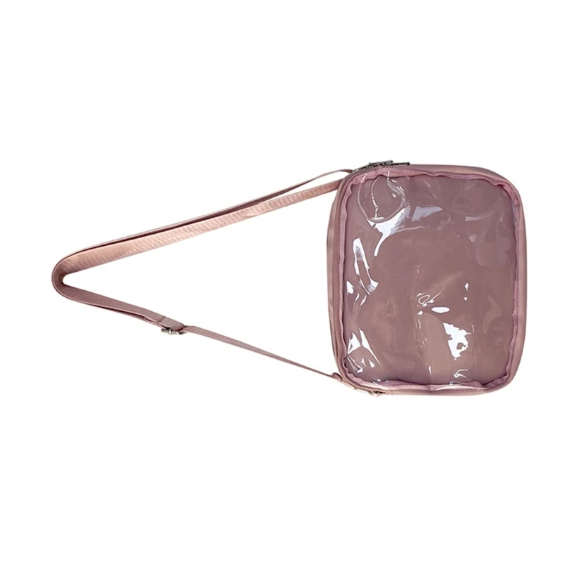 School Girl Clear Shoulder Handbag Japanese Women Transparent Crossbody Bag for Anime Badges Display