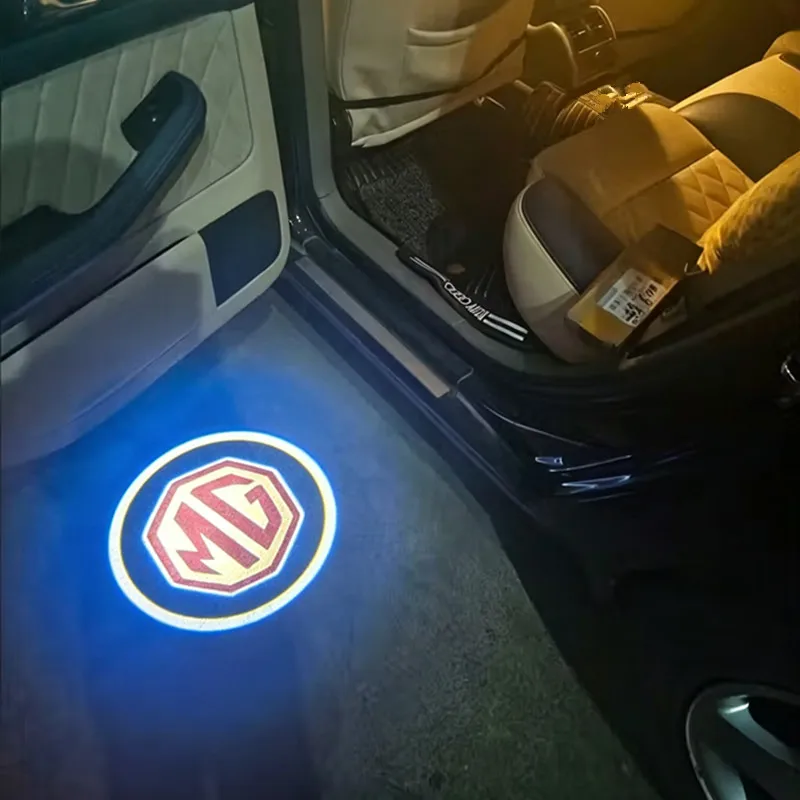 Car Door LED Welcome Lights MG Emblem Projector Lamps For MG Cyberster MG3 MG5 MG7 MG6 ZS ES5 ONE HS MG4 EV Cyber X MARVEL R EZS