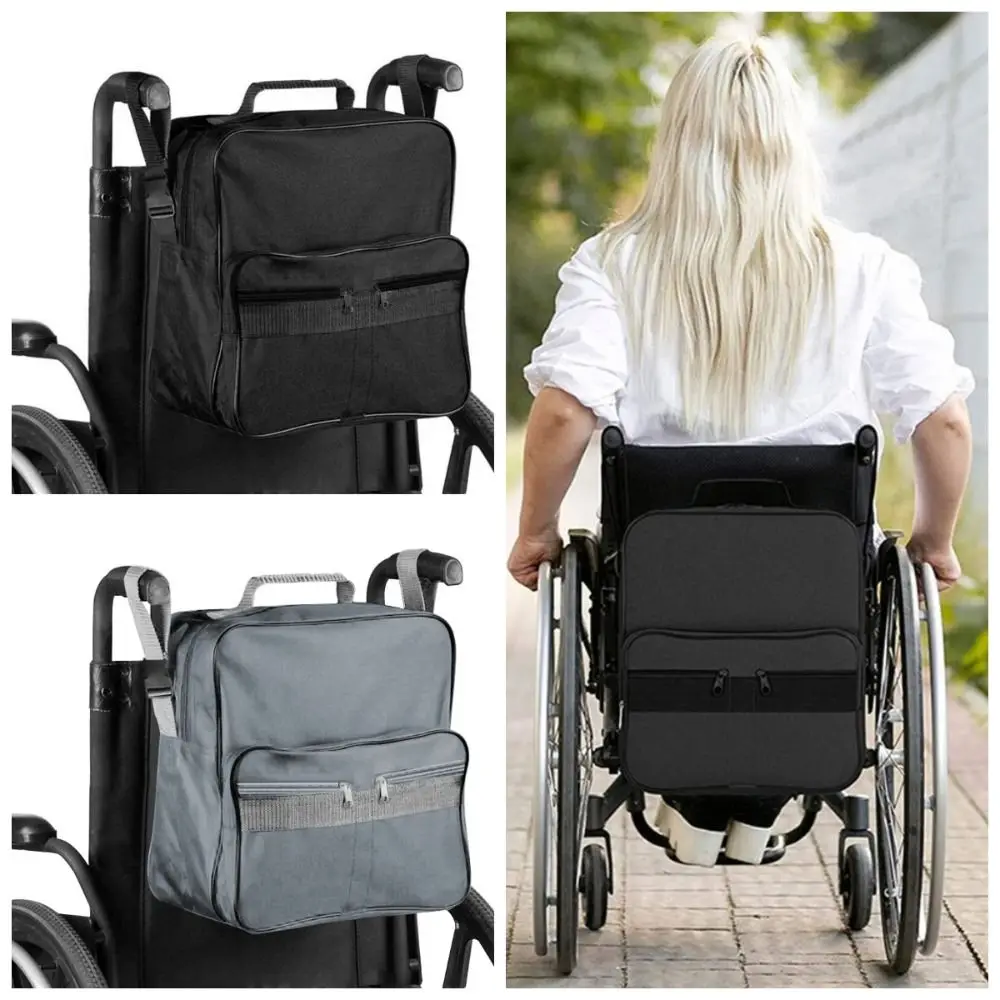 

Multi-pocket Wheelchair Storage Bag Portable Waterproof Mobility Scooter Bag with Buckle Large Capacity Chair Organizer Bag