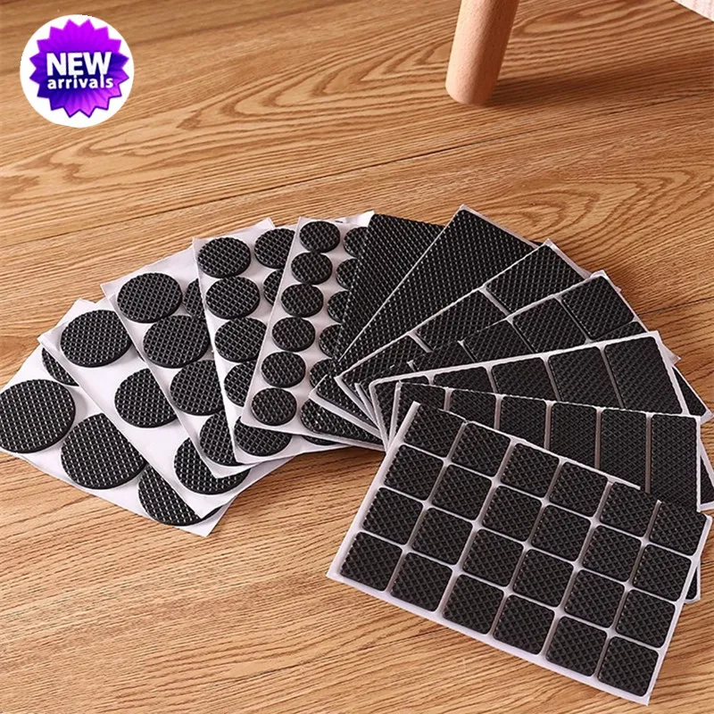 Rubber Pads For Chair Leg Furniture Anti Slip Mat Bumper Damper Self Adhesive Table Feet Protector Floor Protector Pads Hardware