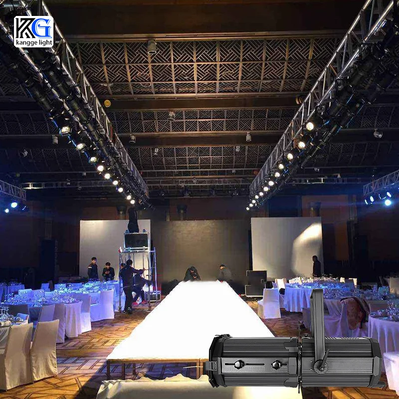 COB 200W Zoom Par Light DMX Profile Spot Lights Stage Cob Imaging Light Warm Whit COB Stage Effect for DJ Party Club