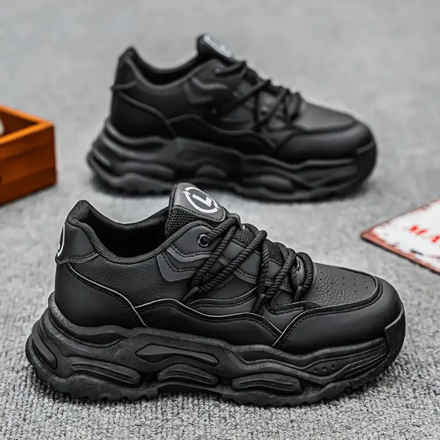 

Men's Korean Style Low-Top Sneakers - Upper and PVC Sole Anti-Slip Wear-Resistant Sole Suitable for All Occasions Outdoor Sport