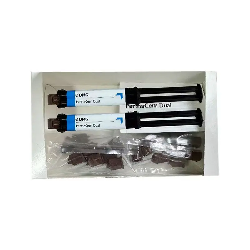 DMG PermaCem Smartmix Dual Permanent Luting Cement 10g Syringe Dual-Cure Automix Dental Resin Cement for Crowns Bridges Inlays