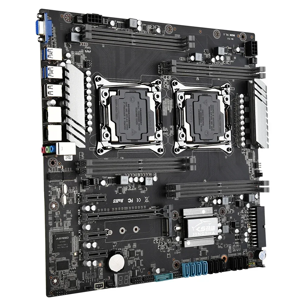X99 Dual Motherboard Set with 2*E5 2699 V3 and 4*32GB=128GB DDR4 ECC REG 2133mhz RAM Support Intel LGA 2011-3 V3 /V4 CPU Kit