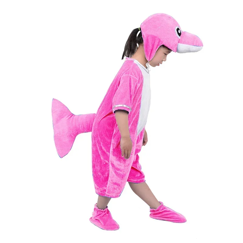 Disfraz de Halloween para chico, disfraz de baile de pez y Animal delfín, mono, ropa de Carnaval para niños y niñas MN8