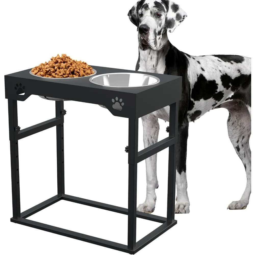 

Elevated Dog Bowl Stand, 8.8 Lb Weight Capacity, Adjustable 8 Heights, Stainless Steel, Reduces Joint Stress