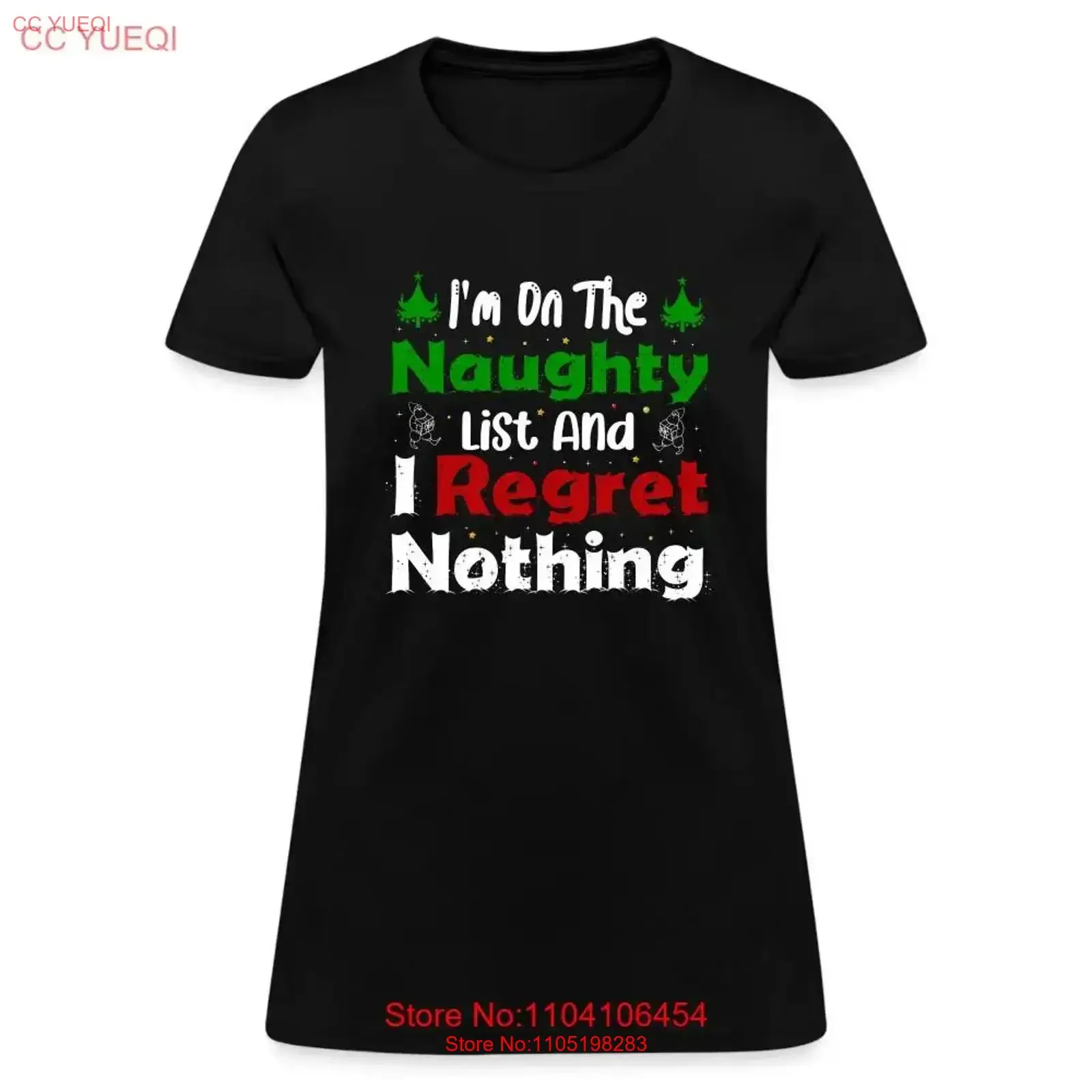 

I'm On The Naughty List And I Regret Nothing Женская футболка винтажная стираная повседневная дизайнерская одежда Топ для повседневной носки homme