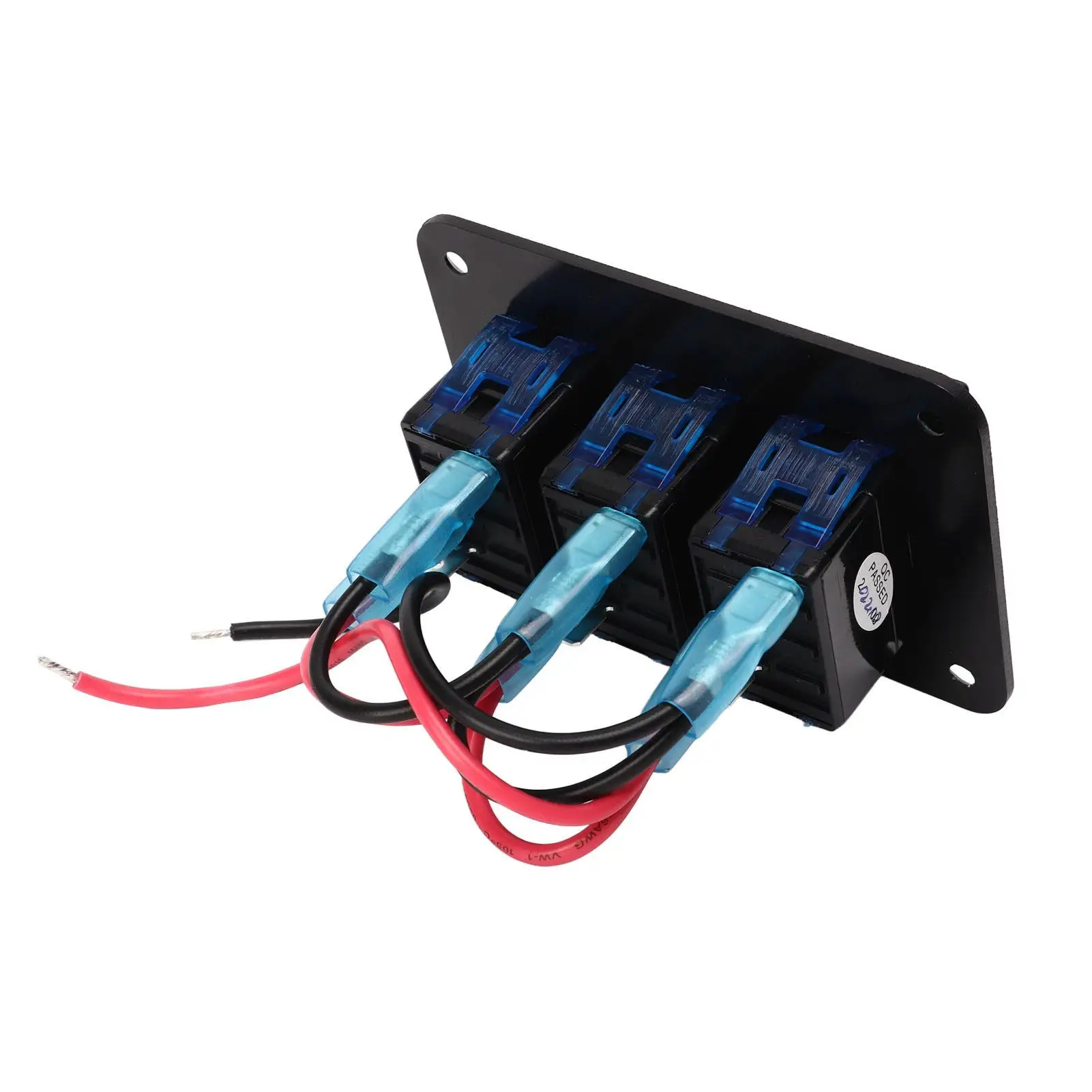 Blue Backlit On/Off Toggle Switch Panel Aluminum Alloy 3 PIN Rocker Switch 12V-24V for rv for car for utv