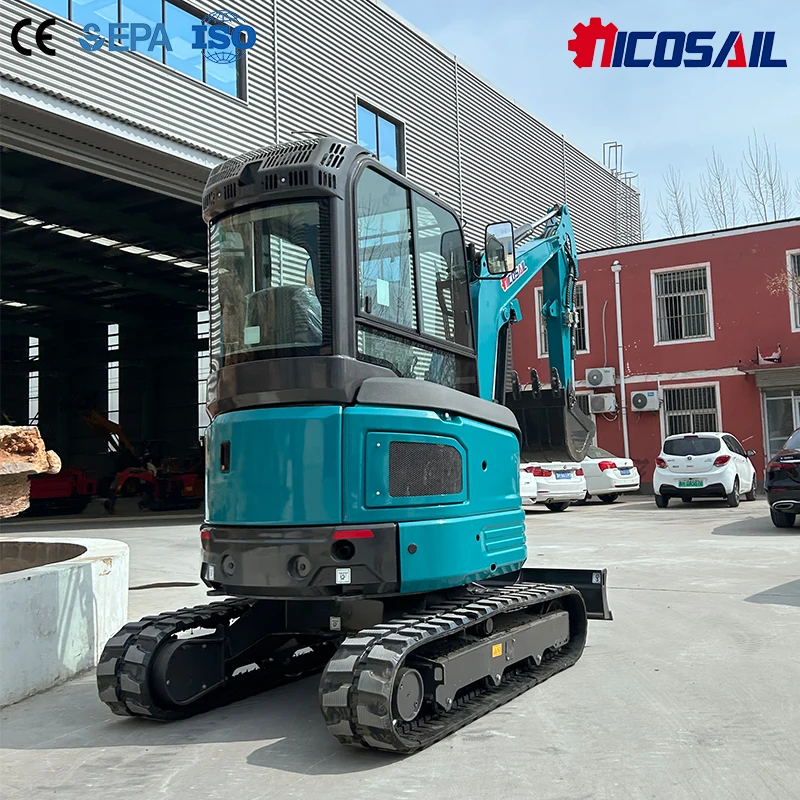 

Мини-экскаватор NICOSAIL OKW35E, 3,5 тонны, компактный, с гидравлической системой, сертифицированный CE, на гусеничном ходу