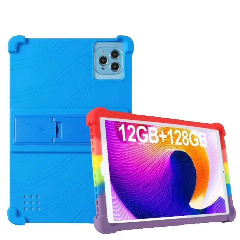 

For Shockproof Silicone Case with Built - in Stand for BRILLAR - M107 - 10.1 Tablet: Full Protection