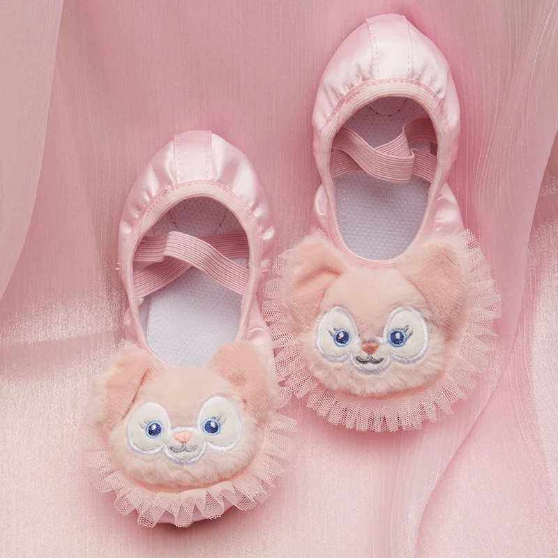 

New Cute Bear Princess Ballet Shoes for Children Ballet Dance Shoes with Cat Claw Design for Girls Cute Girl Princess Shoes