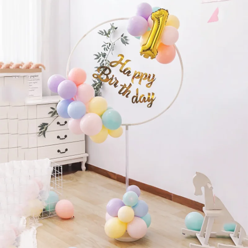 

1/2set Round Shape Balloon Arch Frame Kit DIY For Weddings Birthday Party Bachelorette Bridal Baby Shower Valentines Decorations