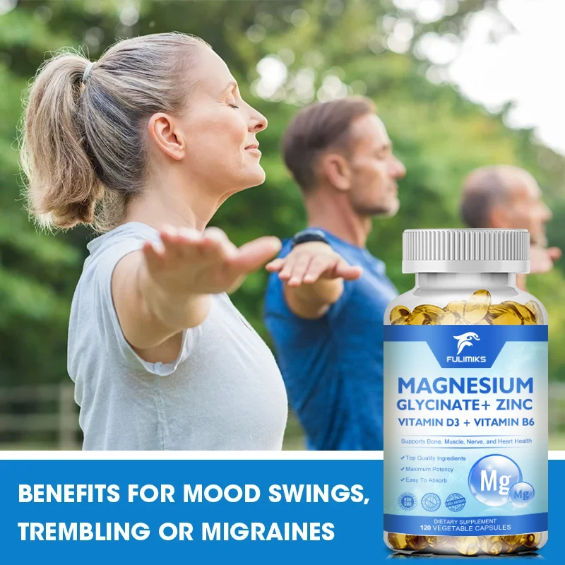 Magnesium Complex Capsules High Absorption Bone, Muscle ,Brain Health Supplement Aids Sleep Stress & Anxiety Relief