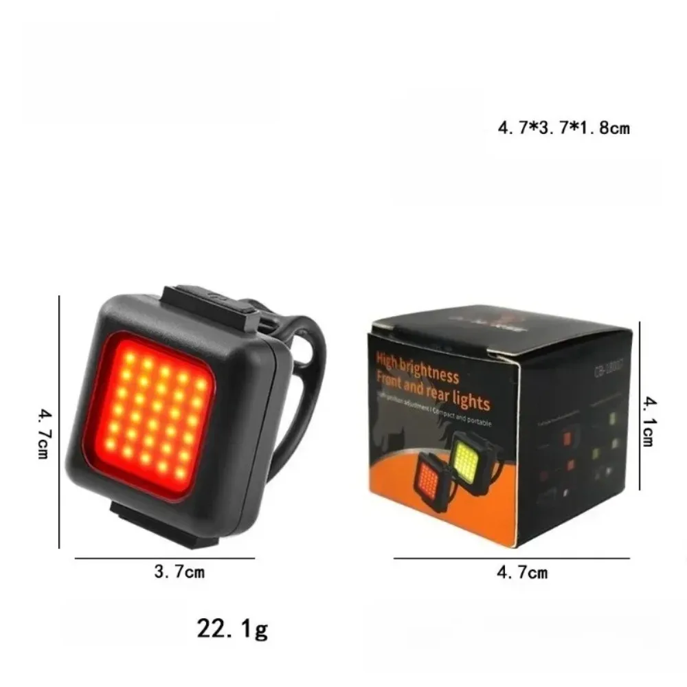 LED High Visibility Taillight Bicycle Front Fork Light Hiking WEST BIKING Cycling Mini Front/Rear Lights 250mAh Rechargeable