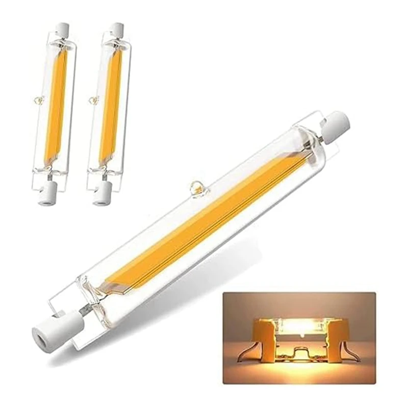 Kit de lampes à intensité variable R7S LED, 118mm, 20 W, ampoules LED R7S, kit de remplacement pour ampoules halogènes 200 W, blanc chaud, lot de 2