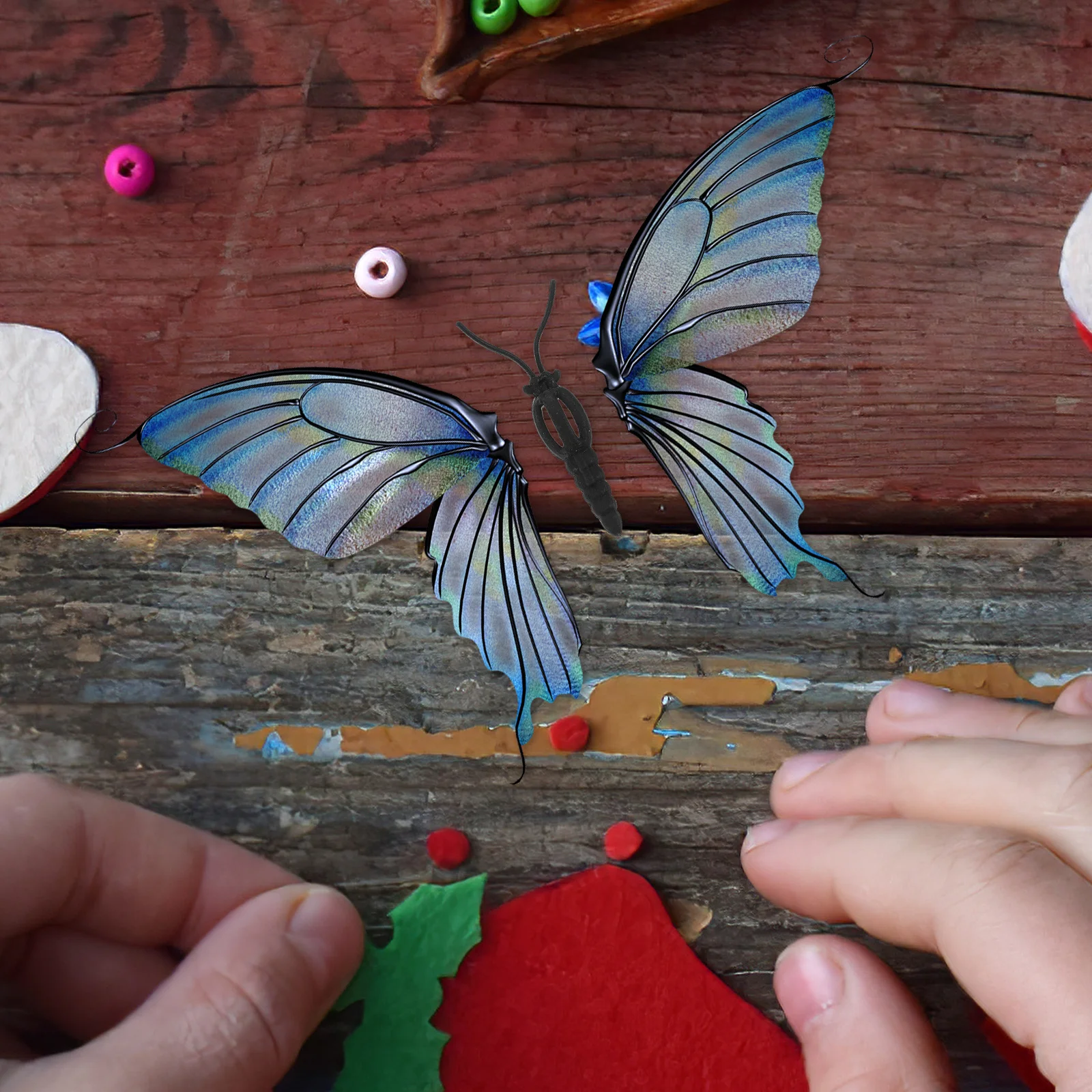 

50Pcs DIY Butterfly Craft Accessories ABS Material Body Parts Supplies for Creative Butterfly Art Making Projects