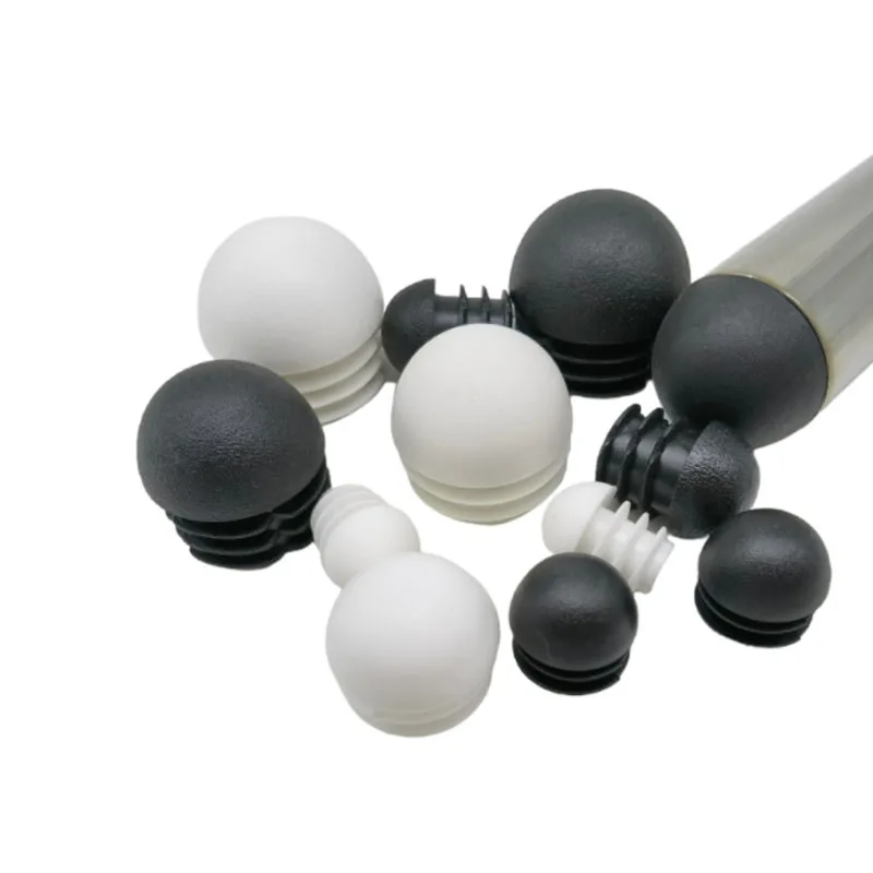 2/5/10pcs Dia13-76mm Round Head Ball Plugs White/Black Bullet Plugs With Threaded Furniture Chair Leg Caps Tube Hole Insert