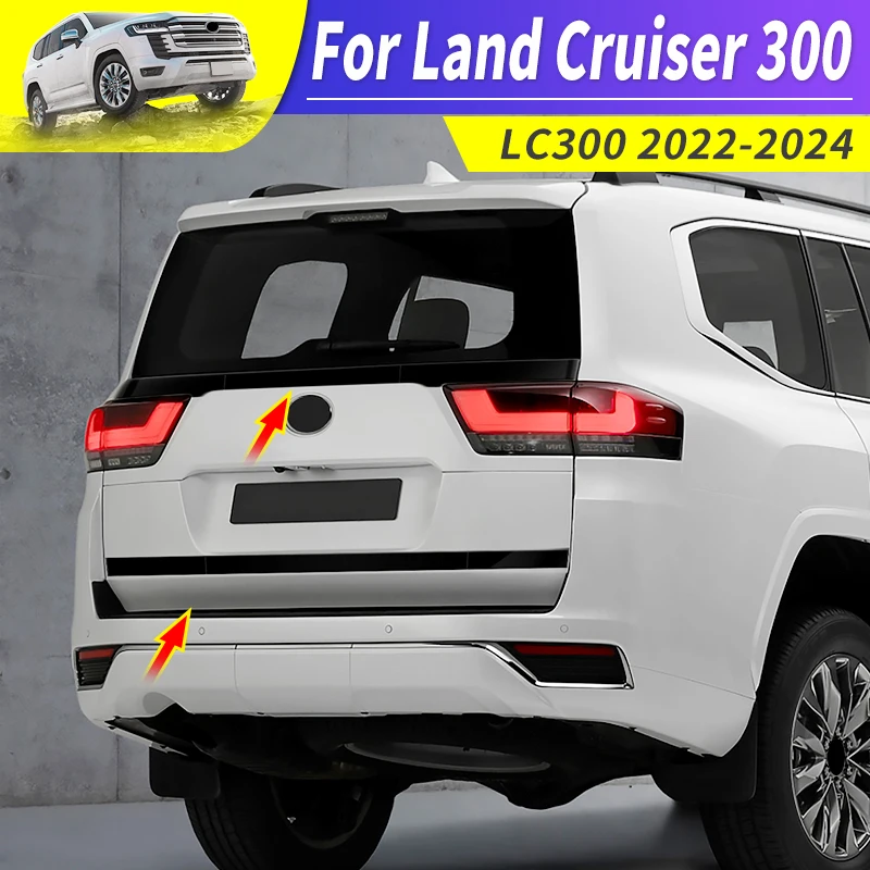 

For 2021-2024 2023 Toyota Land Cruiser 300 Stainless Steel Tailgate Decoration Strip LC300 Interior Upgrade Accessories Tuning