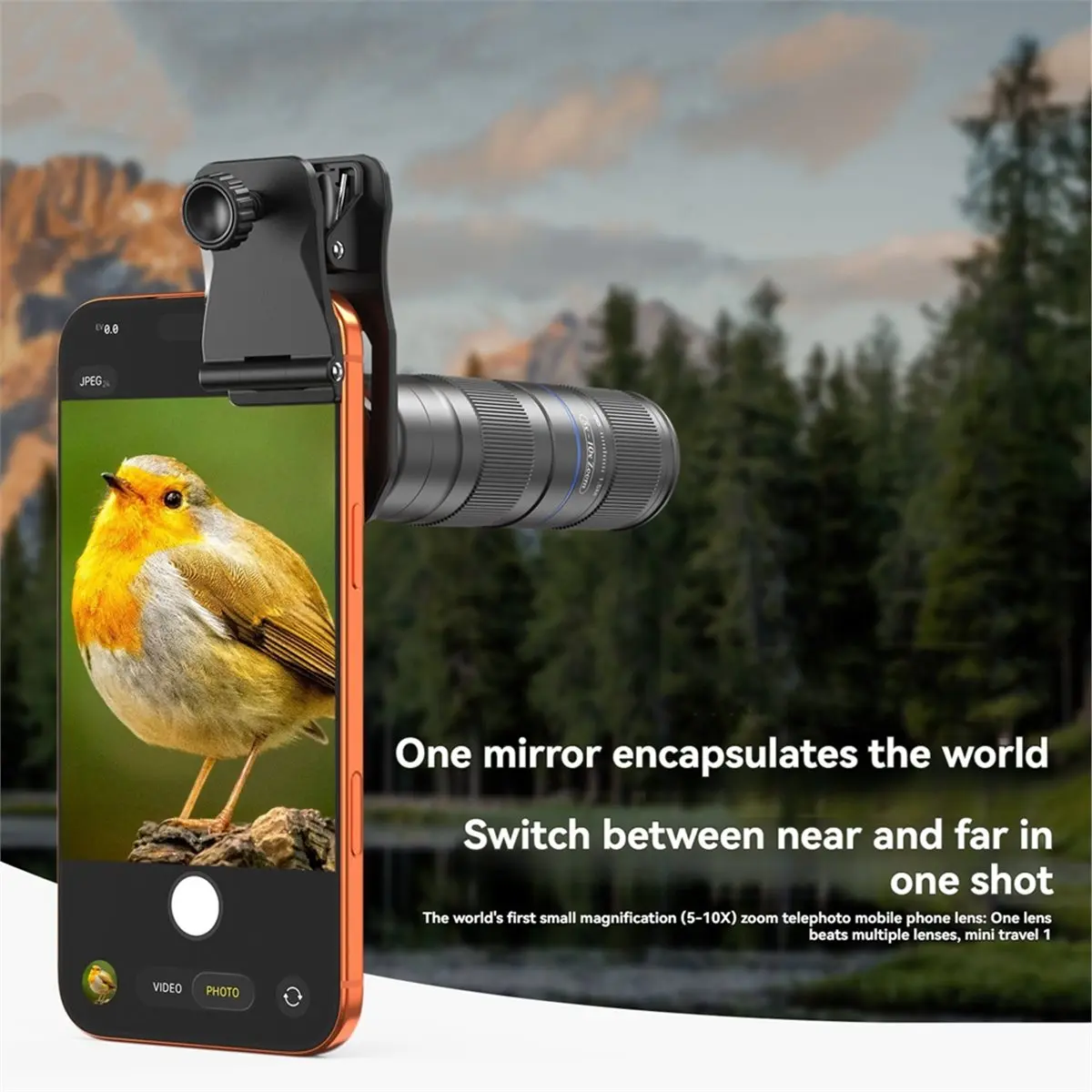 HDL 5-10X Zoom Lens Telephoto Telescope Lenses External Phone Lens for Outdoor Concert World Cup Match