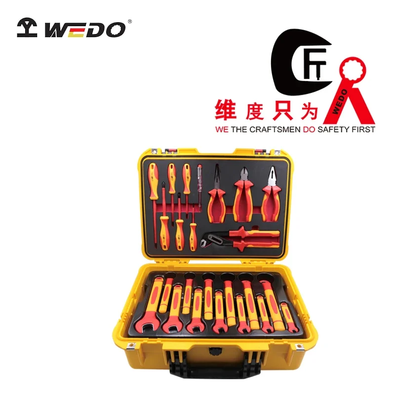 WEDO Manufacture High Quality VDE AC 1000V Insulated Tools Set Insulated Tools Set-46pcs