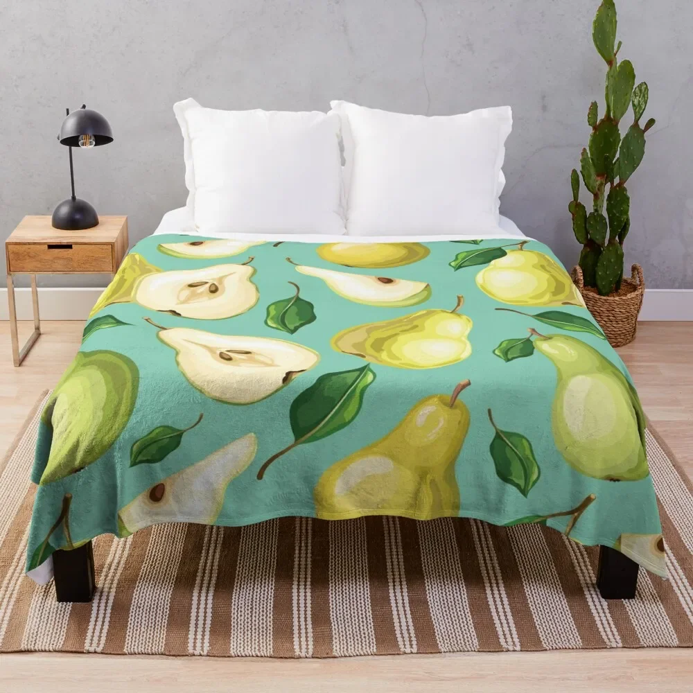 

Pears... Fresh, Sweet And Delicious Throw Blanket cosplay anime Camping Blankets