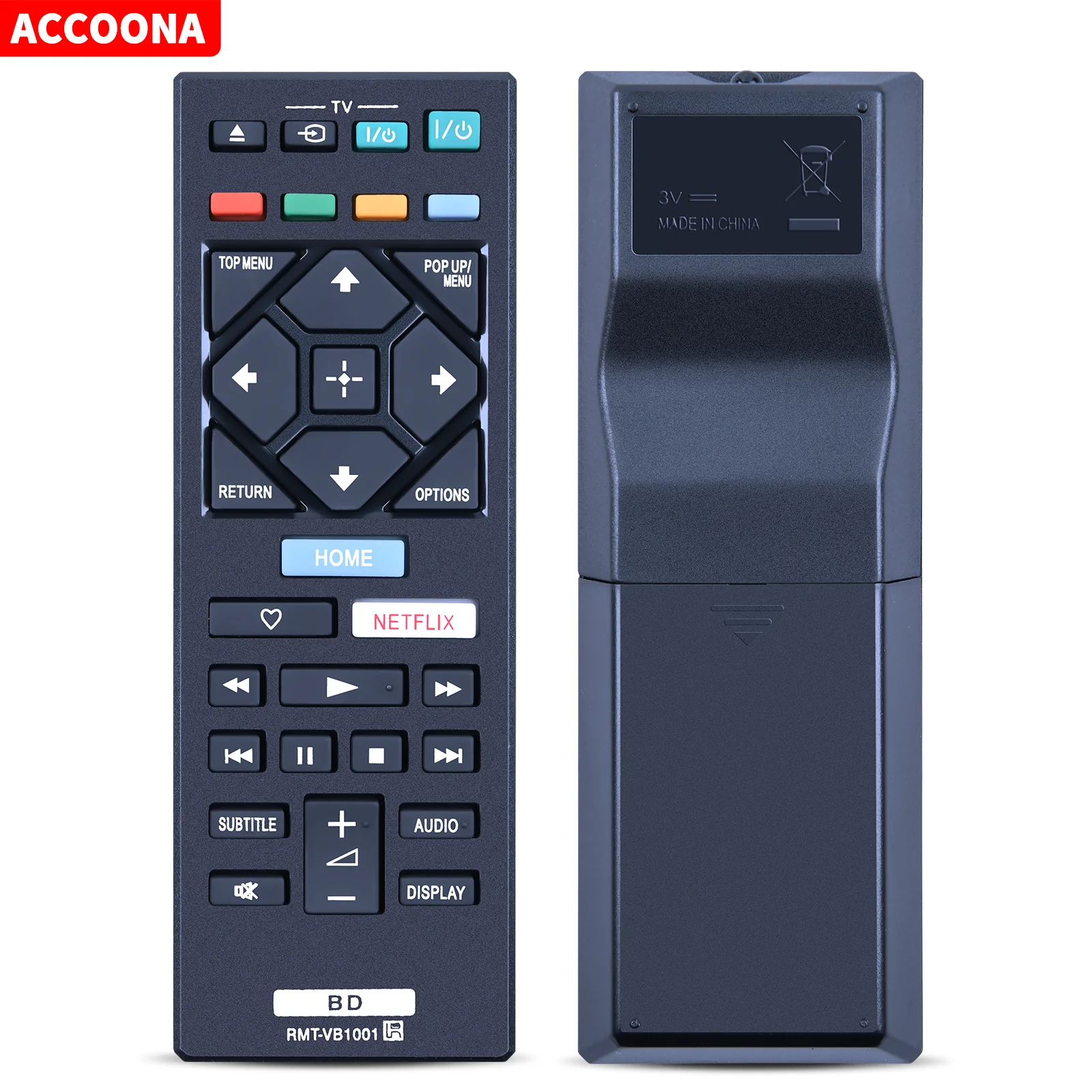 RMT-VB1001 Remote Control For Sony Blu-Ray Disc DVD BD Player BDP-S1500 BDP-S4500 BDP-S5500 BDP-S6500 RMTVB100I Spare Parts