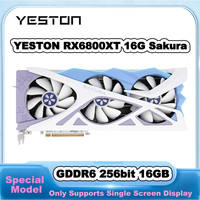 YESTON RX 6800XT 16G Graphic Card 16G GDDR6 6800XT 256bit 2015MHz 7NM Gaming Video Card Desktop AMD GPU