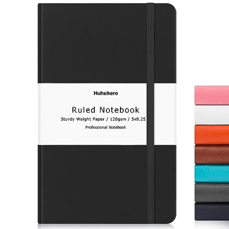 

Lined Journal Notebooks for Work, Hardcover Leather Journals for Writing Women Men, 120Gsm Thick Paper College Ruled Notebook,