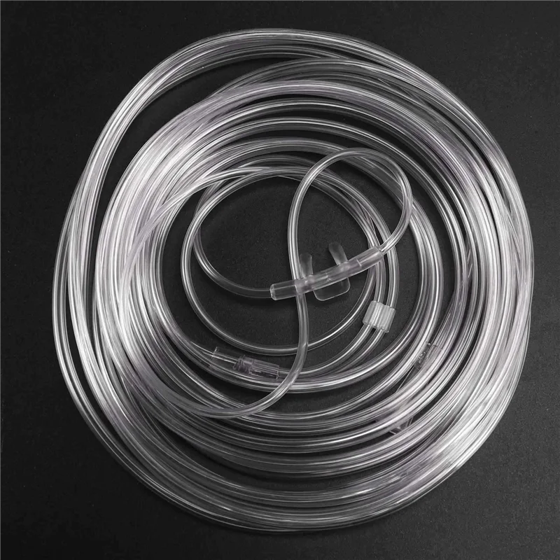 5 ชิ้น 6 เมตร Double Hole Soft Nasal Oxygen Tube จมูกออกซิเจน Cannula Nasal Tube เหมาะสําหรับออกซิเจน Gener