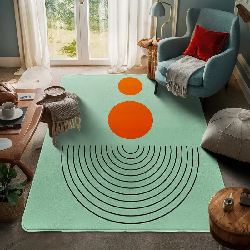 2025 New Nordic Ins Style Abstract Geometric Door Mat Non-Slip Floor Mat Living Room Bathroom Large Floor Mat Home Decoration