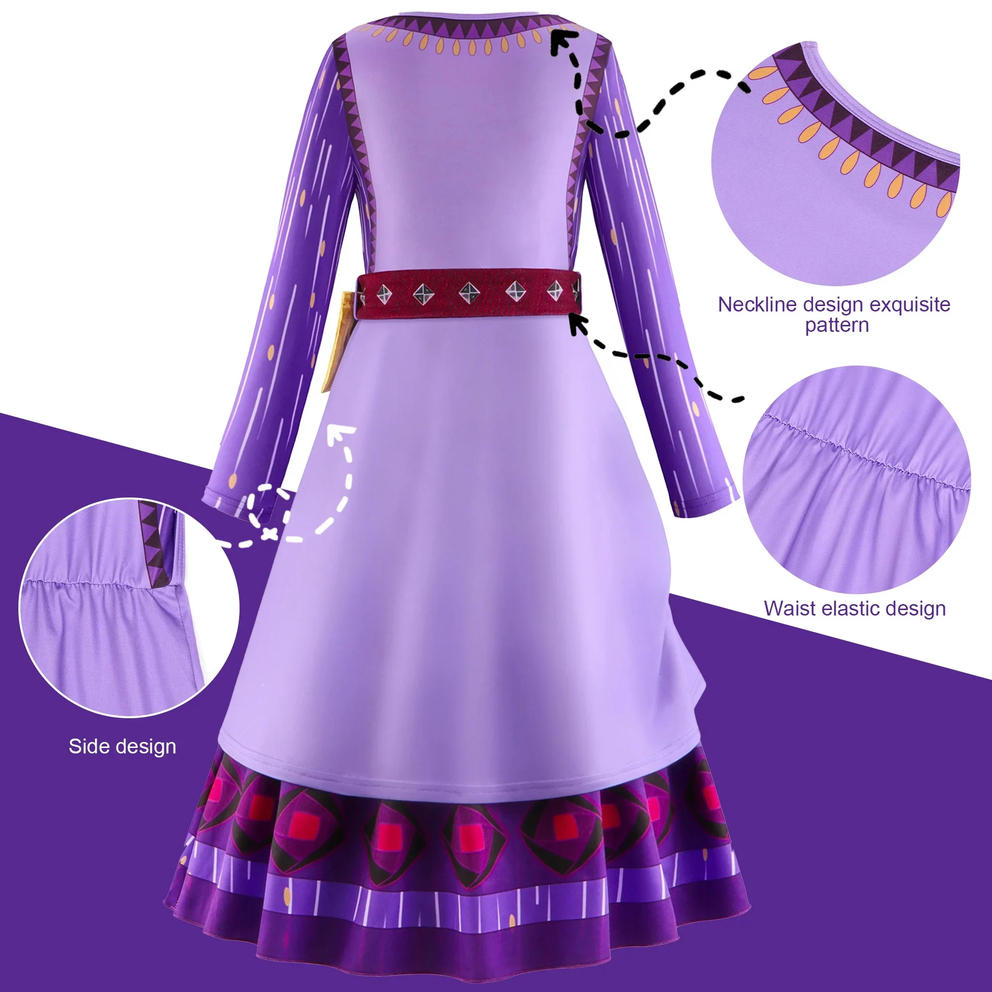 Neue Mädchen Karneval Wunsch Königin Amaya Cosplay Kostüm für Kinder Geburtstags feier Prinzessin verkleiden Kinder Rollenspiel ausgefallene Outfits – Detail 18